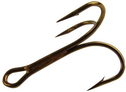 3551BR-7 by 0-25 Bronze Ringeye Sport Treble Hooks, Size 7 by 0 - Box of 25  