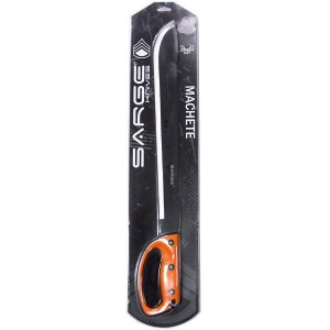 Sarge Knives Sk-950c 18 in. Saw Tooth Blade Hi-Vis, Black & Orange D-Handle Machete - All