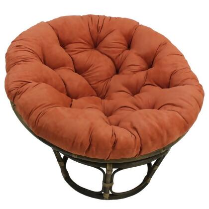 International Caravan 3312-MS-SP 42 in. Rattan Papasan Chair with Micro Suede Cushion, Camel - 32 lbs 