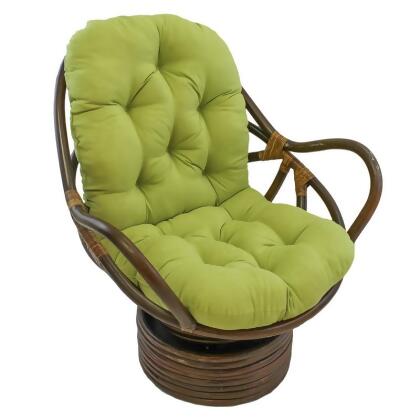 International Caravan 3310-MS-ML Rattan Swivel Rocker with Micro Suede Cushion, Mojito Lime 