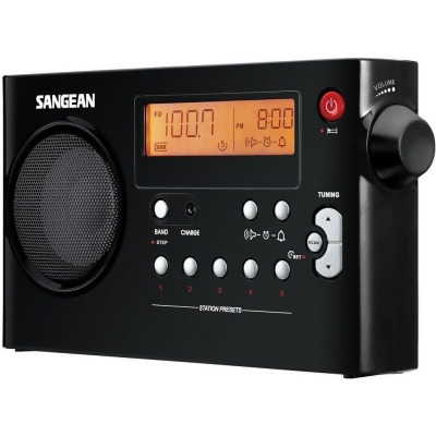 Sangean PR-D7 BK Am & Fm Digital Compact Portable Radio, Black 