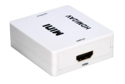 QVS HRCA-AS-R HDMI to Composite Video & Stereo Audio Converter, White