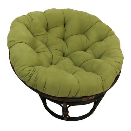 International Caravan 3312-MS-ML 42 in. Rattan Papasan Chair with Micro Suede Cushion, Mojito Lime 