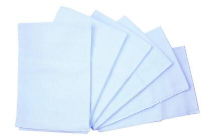 Knees N Toes CNG-blue-6 Clips N Grips Birdseye Flatfold Cloth Diapers, Light Blue - 6 Count