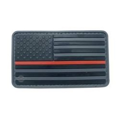 5ive Star Gear TSP-6783000 PVC Police Moral Patch, US Flag Black with Red Stripe 