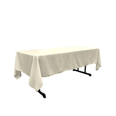 LA Linen TCpop60x126-IvoryP25 Polyester Poplin Rectangular Tablecloth, Ivory - 60 x 126 in. 