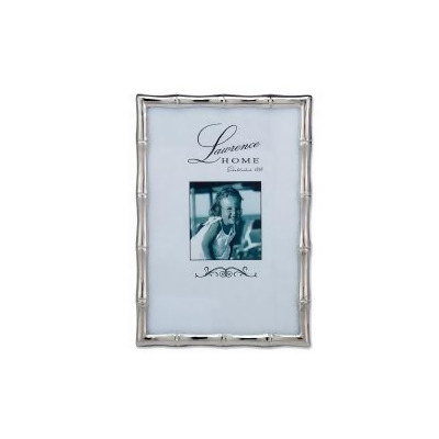LawrenceFrames 710146 4 x 6 in. Bamboo Picture Frame, Silver 