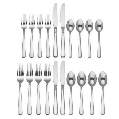 Lenox 863542 Pearl Platinum Flatware 2 Set, 9.25 in. - 20 Piece 