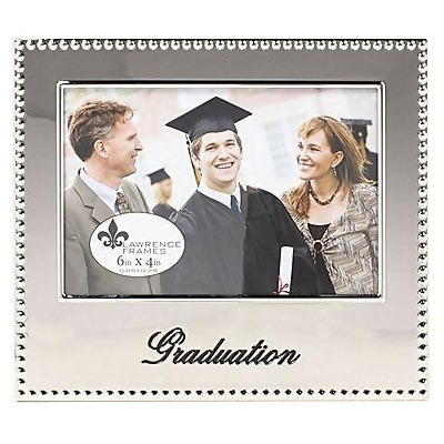 LawrenceFrames 293064 4 x 6 in. Graduation Picture Frame, Silver 