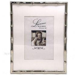 LawrenceFrames 710180 8 x 10 in. Bamboo Picture Frame, Silver 