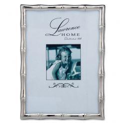LawrenceFrames 710157 5 x 7 in. Bamboo Picture Frame, Silver 