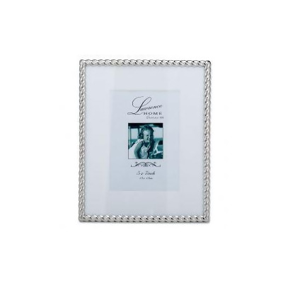 LawrenceFrames 710080 8 x 10 in. Rope Picture Frame, Silver 