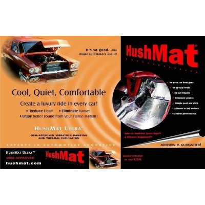 Hushmat HMT10500 58 sq ft. 12 x 23 in. Sheets Hushmat Ultra Bulk Kit, Black - 30 Piece 