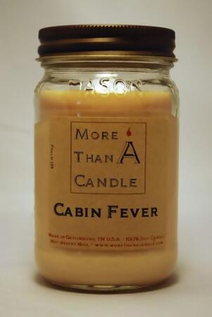More Than A Candle CBF16M 16 oz Mason Jar Soy Candle, Cabin Fever