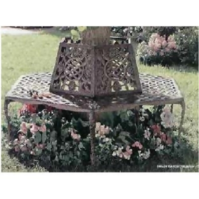Oakland Living 5016-AB Tea Rose Cast Aluminum Tree Bench, Antique Bronze 