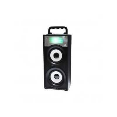 QFX BT139BLACK Rechargeable Bluetooth Speaker with FM, Black 