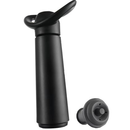 Vacu Vin 9874606 Wine Saver Concerto, Black - 1 Pump & 4 Stoppers 