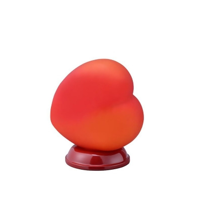 ORE International KT-192 8.4 in. Heart Shape Table Lamp, Red 