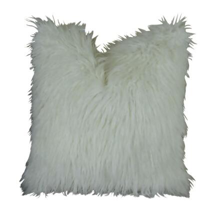 Mongolian Faux Fur Throw Pillow, 18