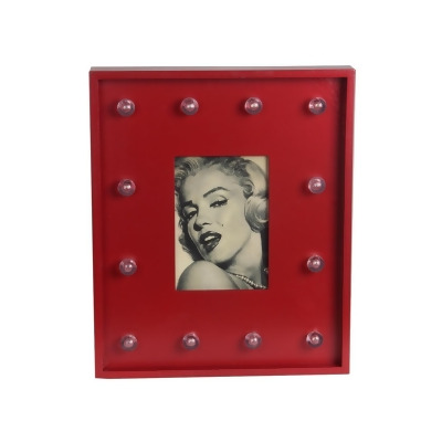 Privilege 88379 12 x 2.5 x 14.5 in. LED Wall Frame, Red 