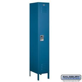 Salsbury Industries S-51165BL-A 6 ft. x 15 in. Extra Wide See-Through Assembled Metal Locker, Blue - 1 Wide 