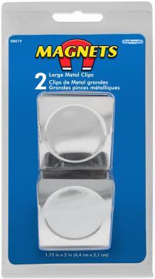 Master Magnetics 213724 Metal Square Magnet Clip, Large - 2 Per Pack 
