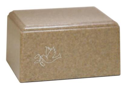 Taylor Urns 220WW Cultured Granite Cremation Santa Fe Junior Urn, Whole Wheat 