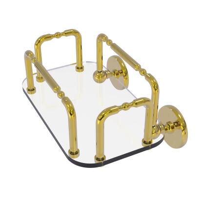 Allied Brass GT-2-1000-UNL Skyline Wall Mounted Guest Towel Holder, Unlacquered Brass 