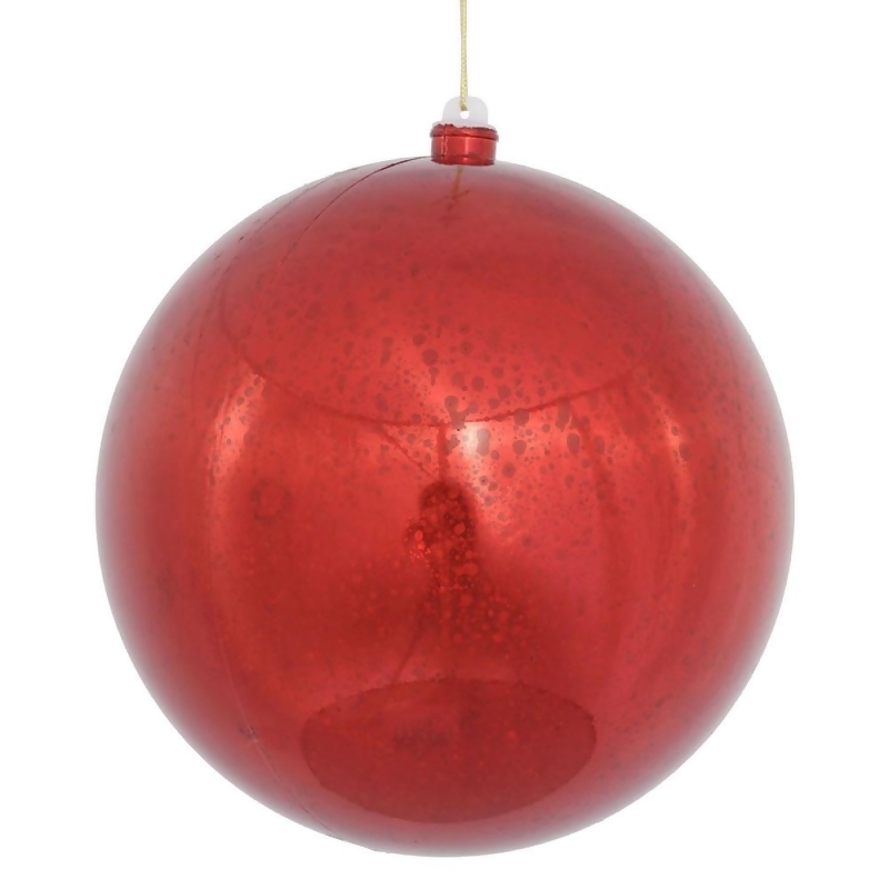 Vickerman 10 in. Shiny Ball Ornament Red