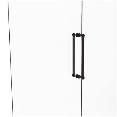 Allied Brass 404D-18BB-ABZ Contemporary 18 in. Back to Back Shower Door Pull with Dotted Accent, Antique Bronze 