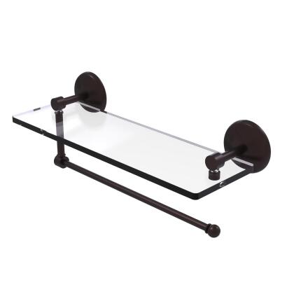 Allied Brass PMC-1PT-16-ABZ Prestige Monte Carlo Collection Paper Towel Holder with 16 in. Glass Shelf, Antique Bronze 