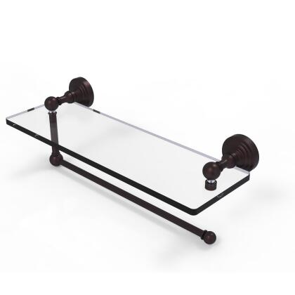 Allied Brass WP-1PT-16-ABZ Waverly Place Collection Paper Towel Holder with 16 in. Glass Shelf, Antique Bronze 
