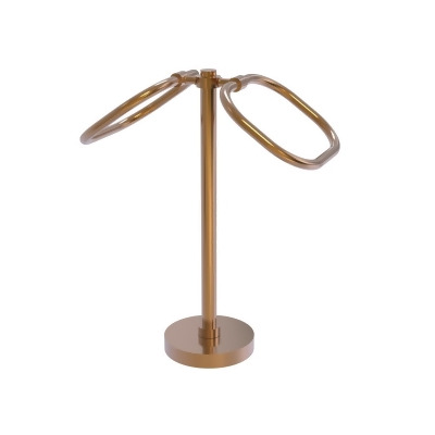 Allied Brass TB-20-BBR Two Ring Oval Guest Towel Holder, Brushed Bronze 