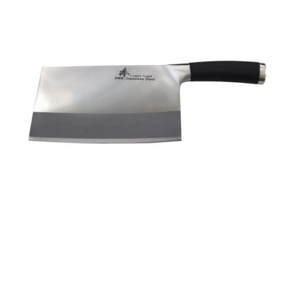 ZHEN A1T VG-10 Series 3-Layer Forged 8 in. TPR Handle Slicer Chopping Chef Butcher Knife Cleaver, Large 