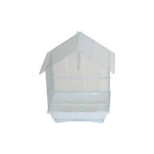 Yml Group A1114mwht 11 x 9 x 16 in. House Top Style Small Parakeet Cage, White - All