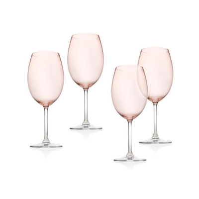 Godinger 22666 12 oz Meridian Wine Glass - Blush & White - Set of 4 