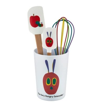 Godinger 12599 The World of Eric Carle The Very Hungry Caterpillar Kids Utensil Set - Multi Color - 4 Piece 