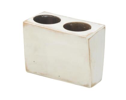 HomeRoots 416246 5 x 3.5 x 6.5 in. Wide Pillar Centerpiece Votive Candle Holder 
