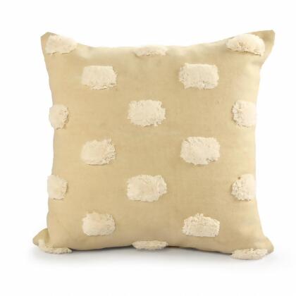 HomeRoots 517235 4 x 20 x 20 in. Cream Zippered 100 Percent Cotton Throw  Pillow - Set of 2