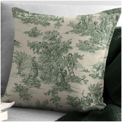 6ix Tailors BOU-JOS-GRE-CFT-20SQ Bouclair Square Decor Pillow with Feather Insert, Green - 20 in. 