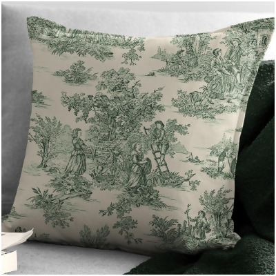 6ix Tailors BOU-JOS-GRE-CFT-24SQ Bouclair Square Decor Pillow with Feather Insert, Green - 24 in. 
