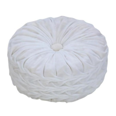 Aanny Designs TFP001 Taylor Tufted Button Pillow, White 