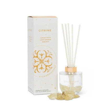 Abbott Collection AB-16-CR-REED-CI 3.5 x 9 in. Citrine Reed Diffuser, Clear 