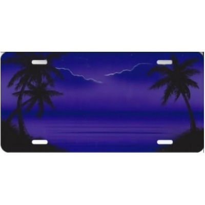212 Main LPO1781 6 x 12 in. Purple Beach Scene Photo License Plate, Free Personalization on This Plate 