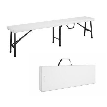 Cosco 6028602 Plastic Casual Folding Bench, White 
