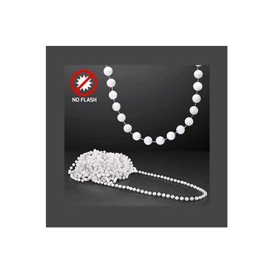Blinkee 597389 36 in. Faux Pearl Mermaid Beads, White - Pack of 12 