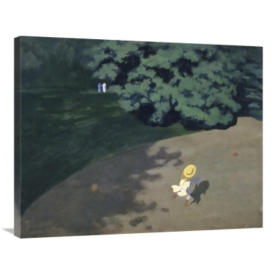 Global Gallery GCS-283276-36-142 36 in. The Ball - Corner of the Park, Child Playing with Ball Art Print - Felix Vallotton 