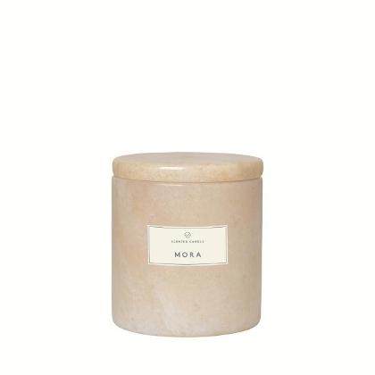 Blomus 69234 7 oz Frable Scented Candle with Marble Container, Mora 