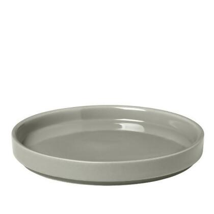 Blomus 63982.4 5.5 in. Pilar Snack Plate, Mirage Grey - Set of 4 