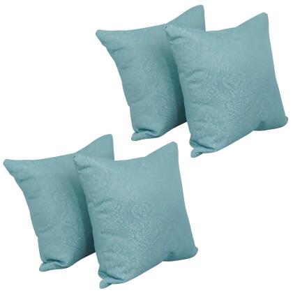 Blazing Needles 4-Pack Solid Sea Blue Rectangular Throw Pillow in the  Outdoor Decorative Pillows department at